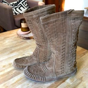 Tall Leather Moccasin Boots Lucky Brand